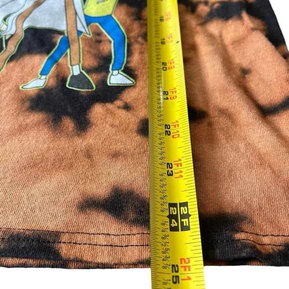 778-Orange and black Rick and Morty cotton t-shirt #RickAndMorty - Picture 4 of 5